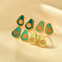 1 Pair Vacation Fruit Copper Ear Studs main image 10