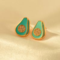 1 Pair Vacation Fruit Copper Ear Studs main image 9