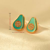 1 Pair Vacation Fruit Copper Ear Studs main image 2