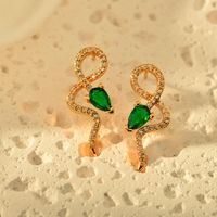 1 Pair Classical Snake Alloy Ear Studs main image 1