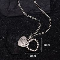 Punk Heart Shape Copper Pendant Necklace main image 2