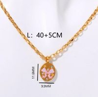 201 Stainless Steel 304 Stainless Steel Titanium Steel Gold Plated IG Style Plating Butterfly Pendant Necklace main image 2