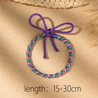 Vacation Bohemian Multicolor Fiber Drawstring Braid Women's Wristband main image 2