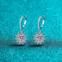 Sterling Silver Elegant Flower Gra Plating Drop Earrings sku image 4