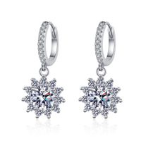 Sterling Silver Elegant Flower Gra Plating Drop Earrings main image 2