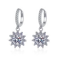 Sterling Silver Elegant Flower Gra Plating Drop Earrings sku image 1