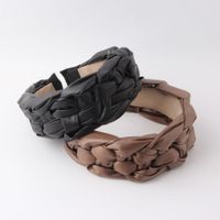 Women's Casual Streetwear Solid Color Pu Leather Hair Band main image 1