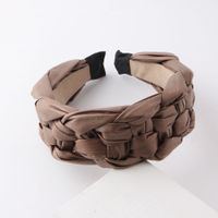 Women's Casual Streetwear Solid Color Pu Leather Hair Band sku image 2