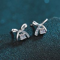 Sterling Silver Ig Style Bow Knot Plating Ear Studs sku image 1
