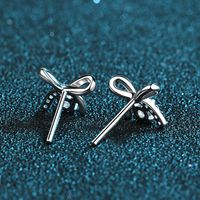 Sterling Silver Ig Style Bow Knot Plating Ear Studs main image 4