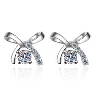 Sterling Silver Ig Style Bow Knot Plating Ear Studs main image 2
