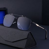 Business Solid Color Pc Square Full Frame Men's Sunglasses main image 2