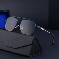 Business Solid Color Pc Square Full Frame Men's Sunglasses main image 3