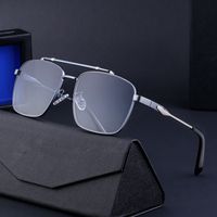 Business Solid Color Pc Square Full Frame Men's Sunglasses main image 11