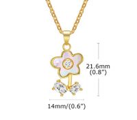 Sweet Flower Copper Alloy Plating Gold Plated Women's Pendant Necklace main image 2
