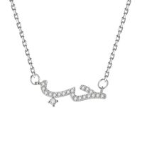 Style Simple Géométrique Alliage De Zinc Placage Incruster Strass Femmes Collier sku image 1