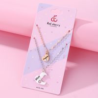 Cute Letter Moon Heart Shape Alloy Plating Mother'S Day Unisex Pendant Necklace main image 4