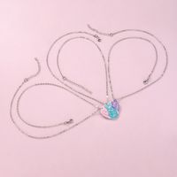 Simple Style Letter Heart Shape Alloy Enamel Unisex Pendant Necklace main image 6