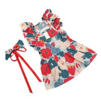 Sweet Cotton Flower Bow Knot Pet Clothing sku image 1