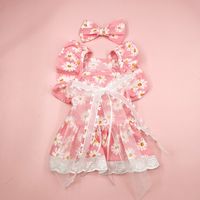 Cute Polyester Cotton Flower Bow Knot Pet Clothing sku image 6