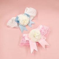 Sweet Polyester Solid Color Flower Pet Accessories main image 2