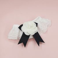 Sweet Polyester Solid Color Flower Pet Accessories sku image 2