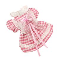 Cute Polyester Plaid Bow Knot Pet Clothing sku image 16