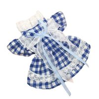 Cute Polyester Plaid Bow Knot Pet Clothing sku image 7