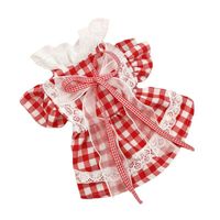 Cute Polyester Plaid Bow Knot Pet Clothing sku image 13