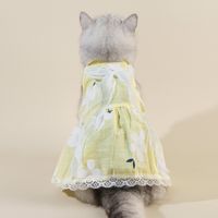 Sweet Cotton Flower Bow Knot Pet Clothing main image 3