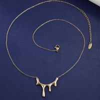 304 Stainless Steel 18K Gold Plated XUPING Simple Style Plating Solid Color Earrings Necklace main image 3