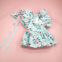 Pastoral Cotton Leaves Flower Pet Clothing sku image 10