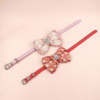 Sweet Pu Leather Bow Knot Pet Collar main image 4