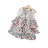 Pastoral Cotton Ditsy Floral Bow Knot Pet Clothing main image 2