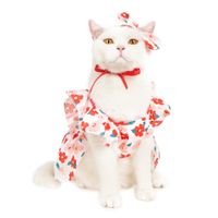 Cute Cotton Flower Bow Knot Pet Clothing main image 5