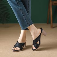 Women's Casual Vintage Style Color Block Round Toe Fashion Sandals main image 4