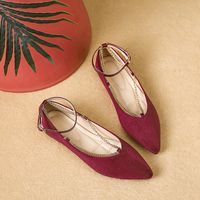 Women's Casual Vacation Solid Color Point Toe Flats main image 2