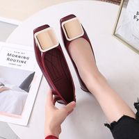 Women's Casual Vacation Solid Color Square Toe Flats main image 3