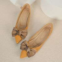 Women's Casual Vintage Style Solid Color Point Toe Flats main image 6