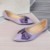 Women's Casual Vintage Style Solid Color Point Toe Flats main image 5