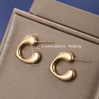 304 Stainless Steel 18K Gold Plated XUPING Simple Style Plating Solid Color Earrings Necklace sku image 2
