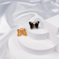 Klassischer Stil Hasenohren Geometrisch Schädel Gemischte Materialien Einbrennlack Überzug Vergoldet Versilbert Frau Offener Ring sku image 2