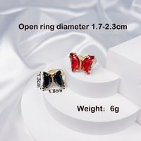 Classic Style Bunny Ears Geometric Skull Mixed Materials Stoving Varnish Plating Gold Plated Silver Plated Women's Open Rings sku image 3
