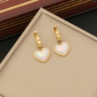 Stainless Steel 18K Gold Plated Wedding Romantic Commute Plating Inlay Heart Shape Pearl Bracelets Earrings Necklace main image 7