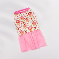 Princess Polyester Letter Cherry Strawberry Pet Clothing sku image 1