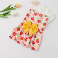 Cute Polyester Strawberry Bow Knot Pet Clothing sku image 12