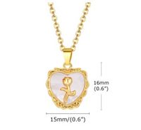 IG Style Sweet Hexagram Flower Copper Alloy Plating Inlay Shell Valentine'S Day Women's Pendant Necklace main image 2