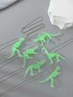 مبالغ فيه أسلوب رائع ديناصور الراتنجات الاصطناعية تصفيح مطلي بالفضة للجنسين قلادة قلادة main image 5