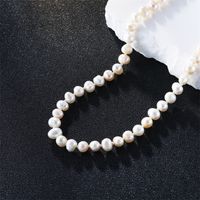 Elegant Simple Style Round Stainless Steel Freshwater Pearl Beaded Handmade Necklace main image 3