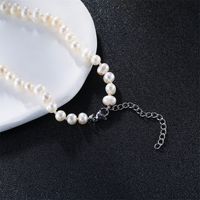Elegant Simple Style Round Stainless Steel Freshwater Pearl Beaded Handmade Necklace main image 4